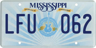 MS license plate LFU062
