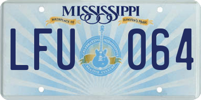 MS license plate LFU064