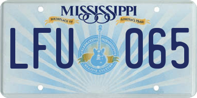 MS license plate LFU065