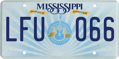 MS license plate LFU066