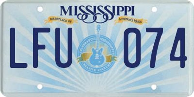 MS license plate LFU074