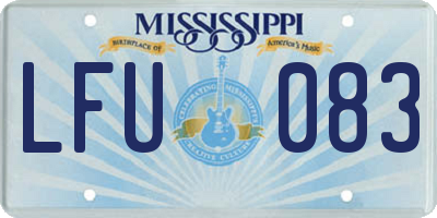 MS license plate LFU083