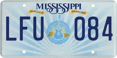 MS license plate LFU084