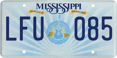 MS license plate LFU085