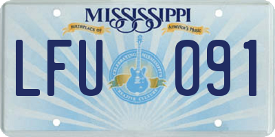 MS license plate LFU091
