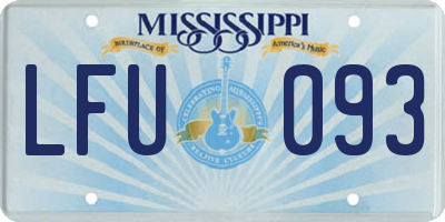 MS license plate LFU093