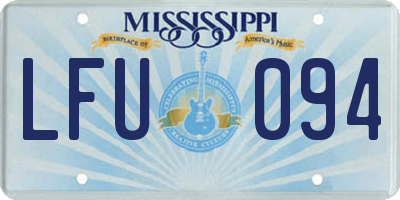 MS license plate LFU094