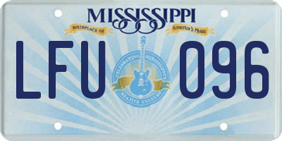 MS license plate LFU096