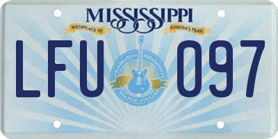 MS license plate LFU097