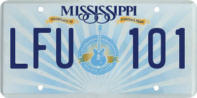 MS license plate LFU101