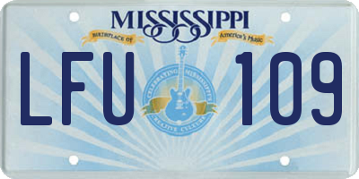 MS license plate LFU109