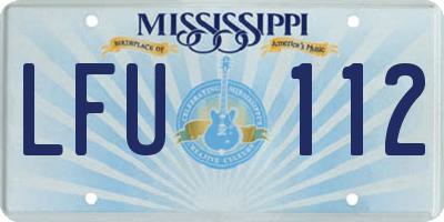 MS license plate LFU112