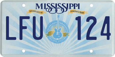 MS license plate LFU124