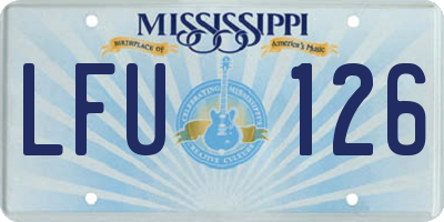 MS license plate LFU126