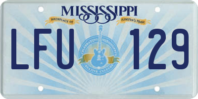 MS license plate LFU129