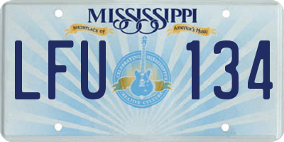 MS license plate LFU134