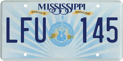 MS license plate LFU145