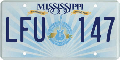 MS license plate LFU147