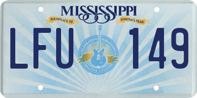 MS license plate LFU149