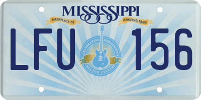 MS license plate LFU156