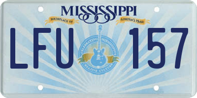 MS license plate LFU157