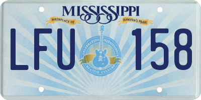 MS license plate LFU158