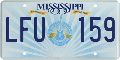 MS license plate LFU159