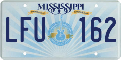 MS license plate LFU162