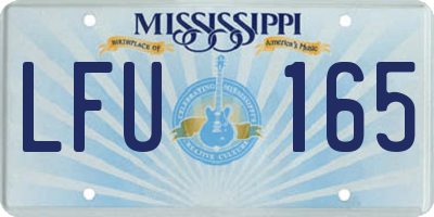 MS license plate LFU165