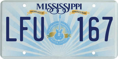 MS license plate LFU167