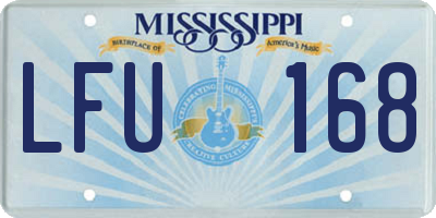 MS license plate LFU168