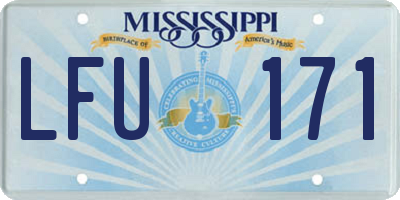 MS license plate LFU171