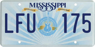 MS license plate LFU175