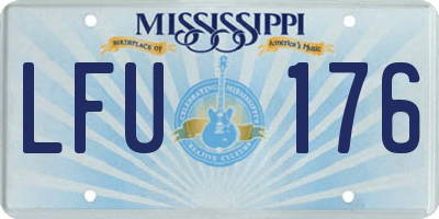 MS license plate LFU176