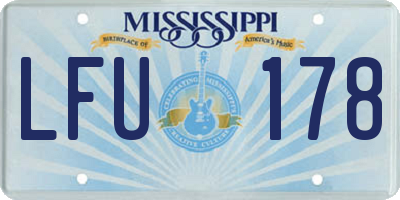 MS license plate LFU178
