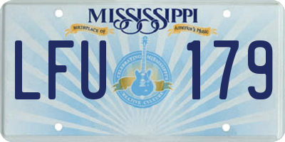 MS license plate LFU179