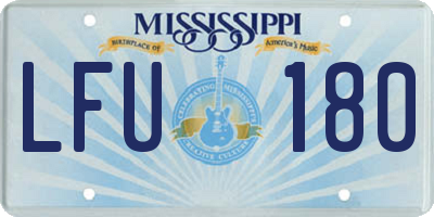 MS license plate LFU180