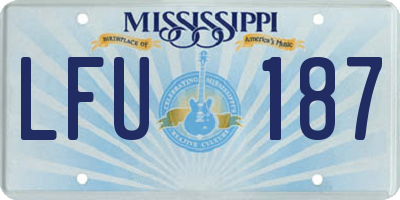 MS license plate LFU187