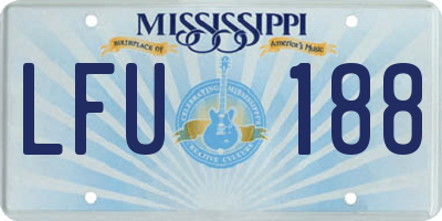 MS license plate LFU188