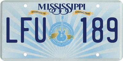 MS license plate LFU189