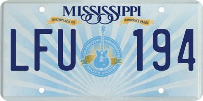 MS license plate LFU194