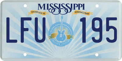 MS license plate LFU195