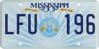 MS license plate LFU196