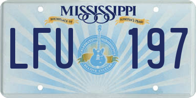 MS license plate LFU197