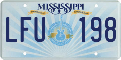 MS license plate LFU198