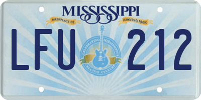 MS license plate LFU212