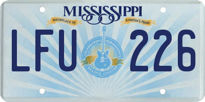 MS license plate LFU226