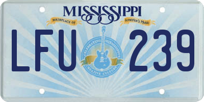 MS license plate LFU239