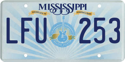 MS license plate LFU253