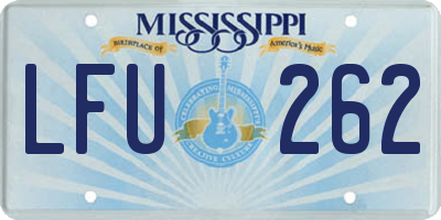 MS license plate LFU262